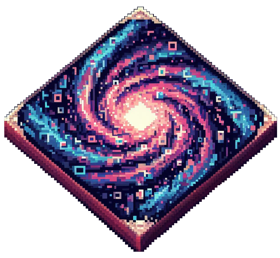 Main title image - a card with a universe